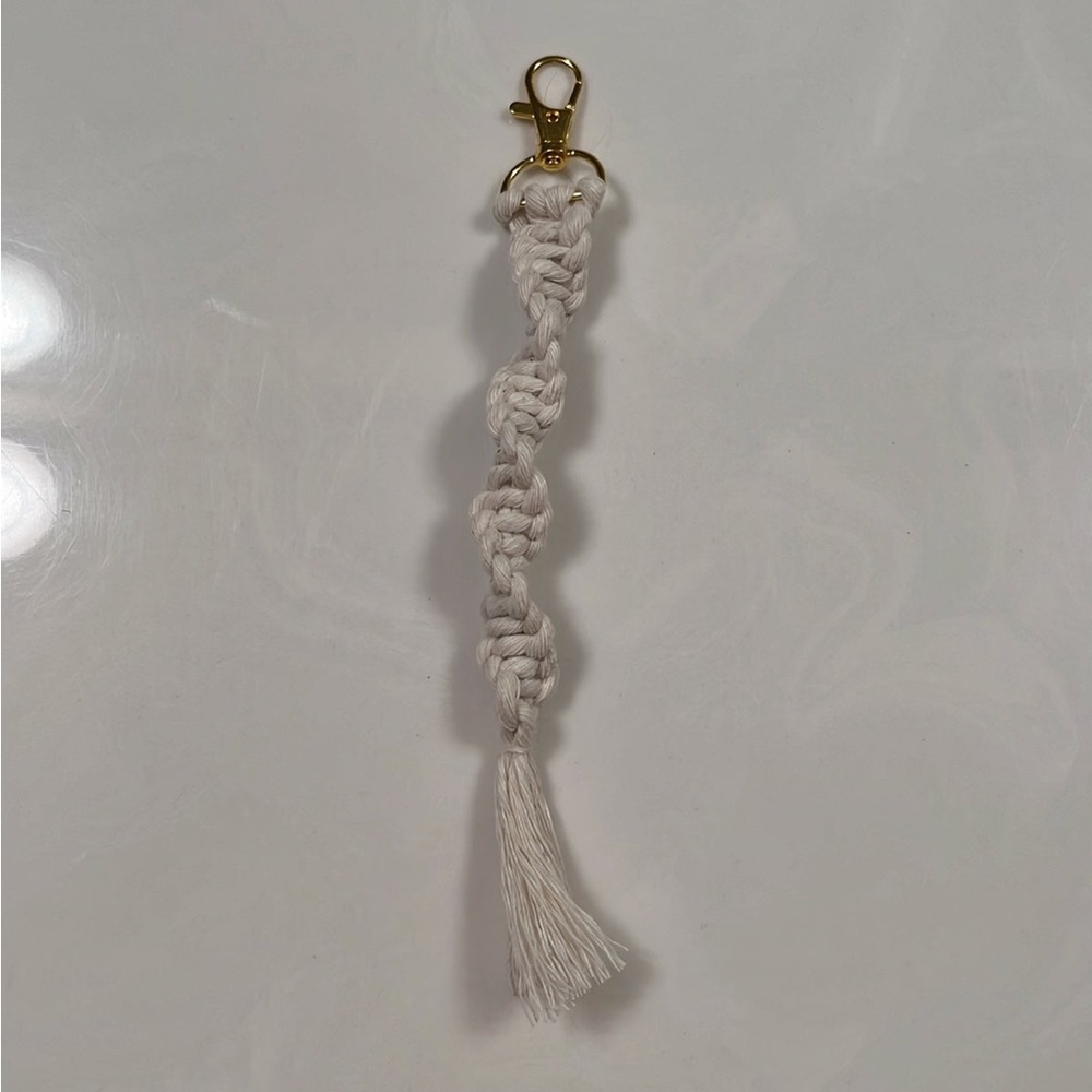 Macrame Spiral Twist Keychain